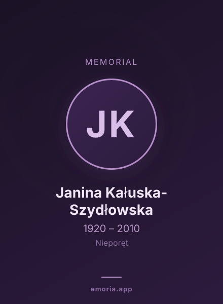 Memorial portrait of Janina Kałuska-Szydłowska