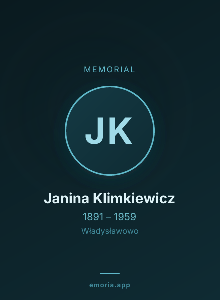 Memorial portrait of Janina Klimkiewicz