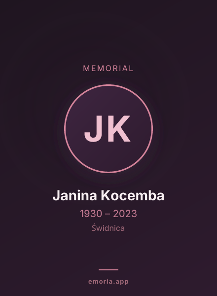 Memorial portrait of Janina Kocemba