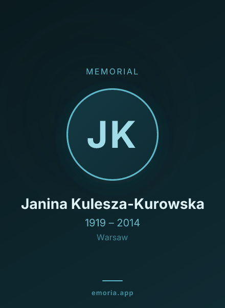 Memorial portrait of Janina Kulesza-Kurowska
