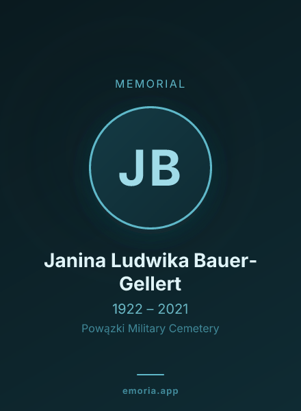 Memorial portrait of Janina Ludwika Bauer-Gellert