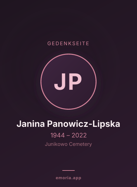 Gedenkportrait von Janina Panowicz-Lipska