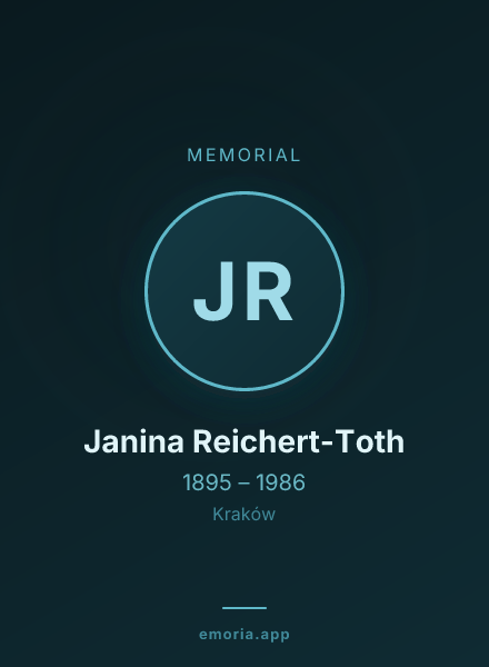 Memorial portrait of Janina Reichert-Toth
