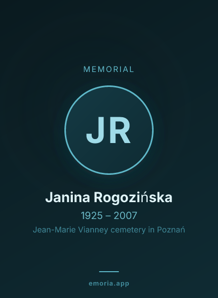 Memorial portrait of Janina Rogozińska