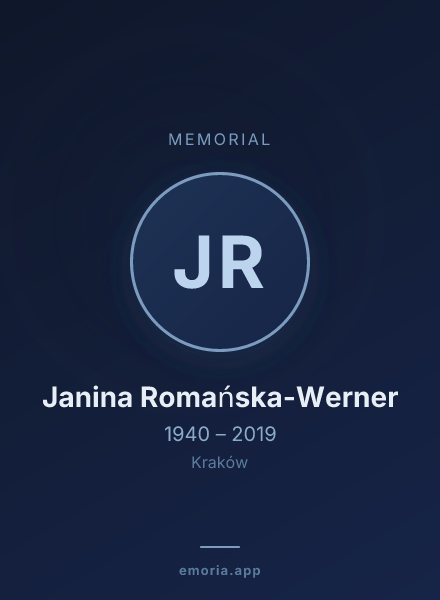Memorial portrait of Janina Romańska-Werner