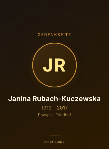 Gedenkportrait von Janina Rubach-Kuczewska