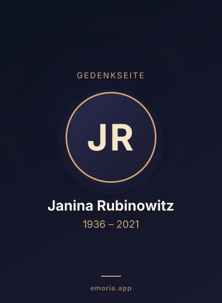 Gedenkportrait von Janina Rubinowitz
