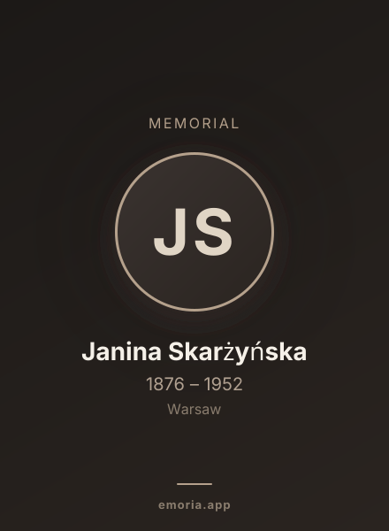 Memorial portrait of Janina Skarżyńska