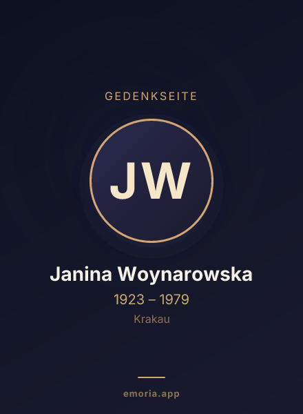 Gedenkportrait von Janina Woynarowska