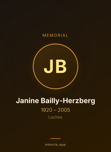Memorial portrait of Janine Bailly-Herzberg