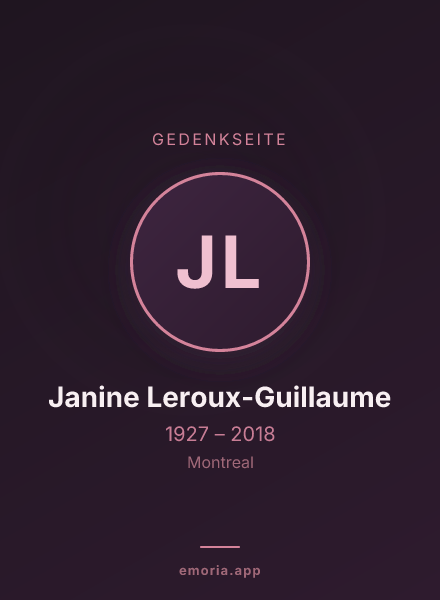 Gedenkportrait von Janine Leroux-Guillaume
