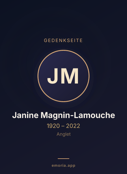 Gedenkportrait von Janine Magnin-Lamouche