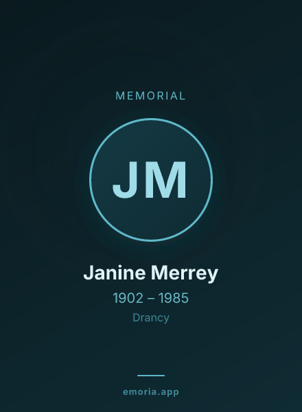 Memorial portrait of Janine Merrey