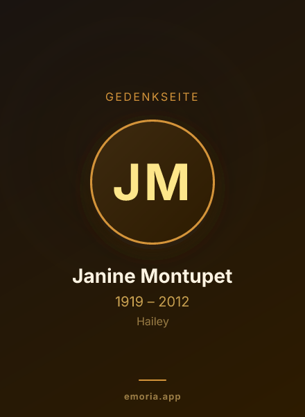 Gedenkportrait von Janine Montupet
