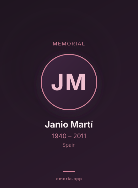 Memorial portrait of Janio Martí