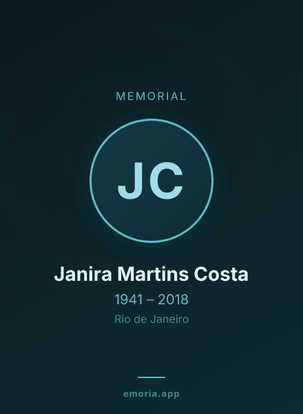 Memorial portrait of Janira Martins Costa