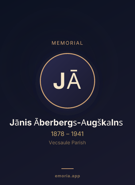 Memorial portrait of Jānis Āberbergs-Augškalns