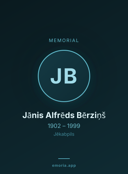 Memorial portrait of Jānis Alfrēds Bērziņš