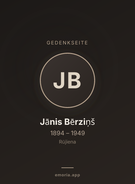 Gedenkportrait von Jānis Bērziņš