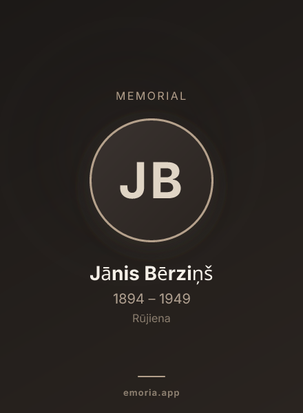 Memorial portrait of Jānis Bērziņš