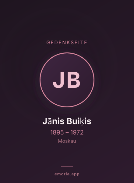 Gedenkportrait von Jānis Buiķis