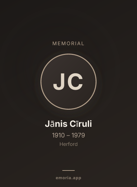 Memorial portrait of Jānis Cīruli