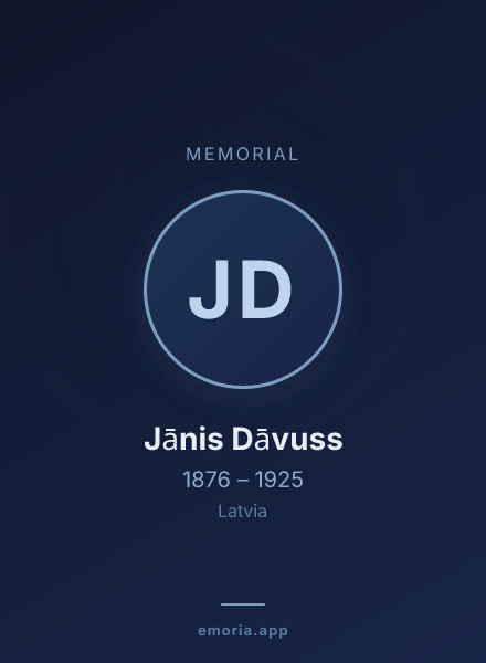 Memorial portrait of Jānis Dāvuss