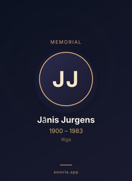 Memorial portrait of Jānis Jurgens