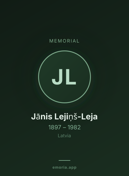 Memorial portrait of Jānis Lejiņš-Leja