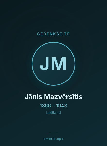 Gedenkportrait von Jānis Mazvērsītis
