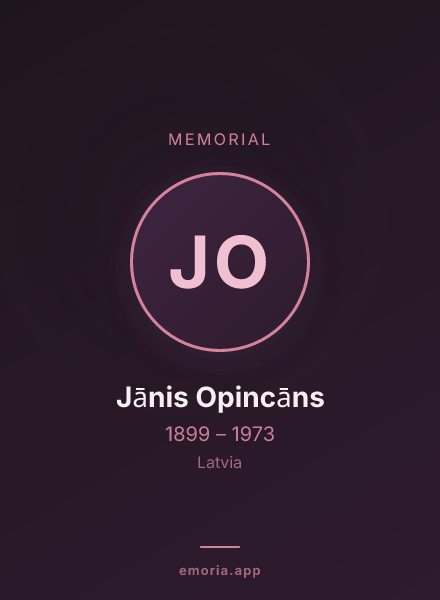 Memorial portrait of Jānis Opincāns