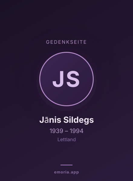 Gedenkportrait von Jānis Sildegs