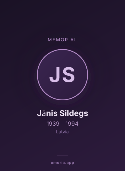 Memorial portrait of Jānis Sildegs