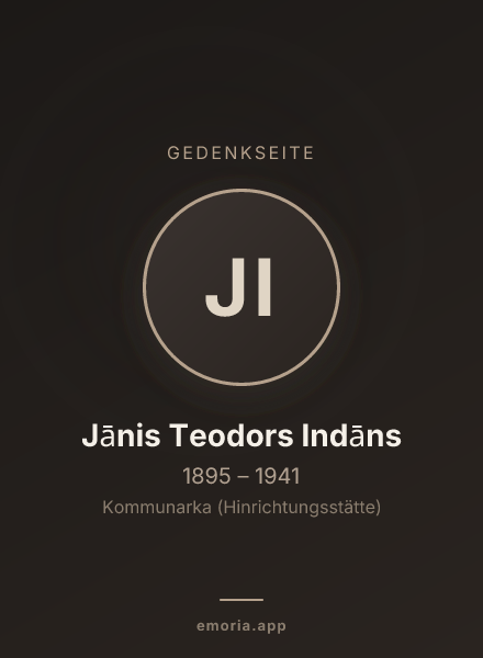 Gedenkportrait von Jānis Teodors Indāns