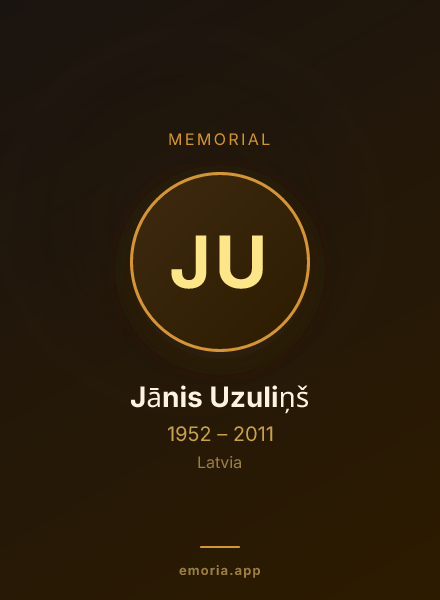 Memorial portrait of Jānis Uzuliņš