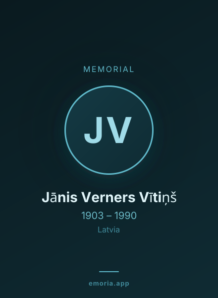 Memorial portrait of Jānis Verners Vītiņš