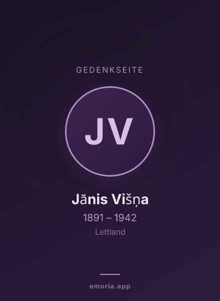 Gedenkportrait von Jānis Višņa