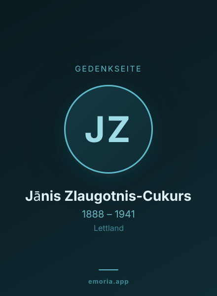 Gedenkportrait von Jānis Zlaugotnis-Cukurs