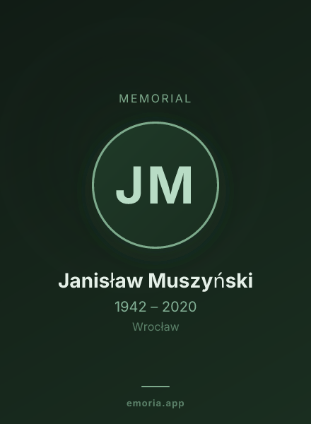 Memorial portrait of Janisław Muszyński