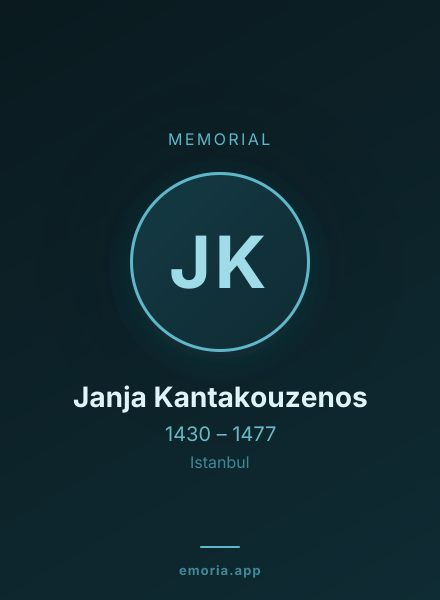 Memorial portrait of Janja Kantakouzenos