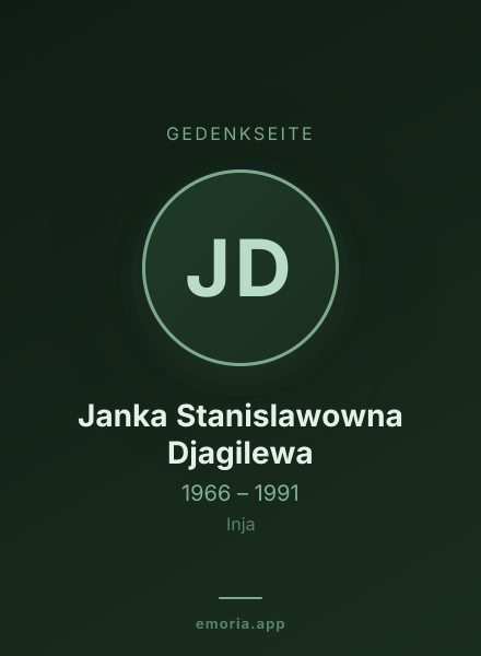 Gedenkportrait von Janka Stanislawowna Djagilewa