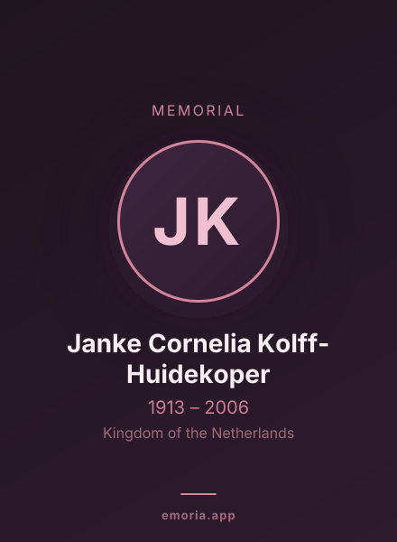 Memorial portrait of Janke Cornelia Kolff-Huidekoper
