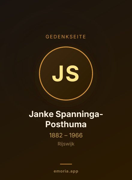 Gedenkportrait von Janke Spanninga-Posthuma