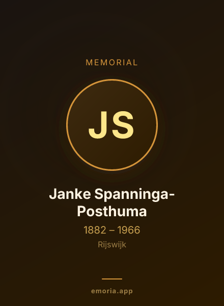 Memorial portrait of Janke Spanninga-Posthuma