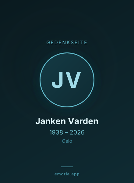 Gedenkportrait von Janken Varden