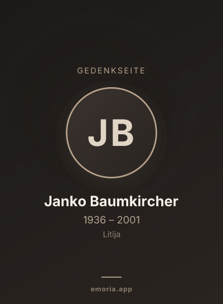 Gedenkportrait von Janko Baumkircher