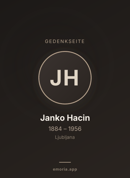 Gedenkportrait von Janko Hacin