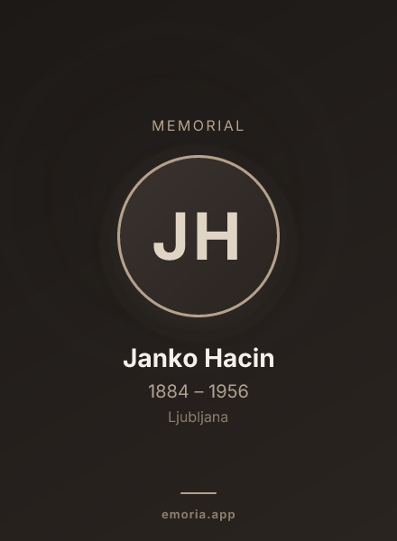 Memorial portrait of Janko Hacin