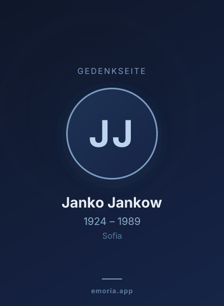 Gedenkportrait von Janko Jankow
