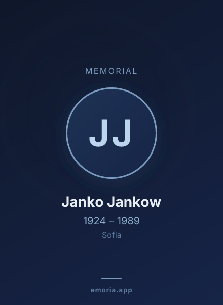 Memorial portrait of Janko Jankow
